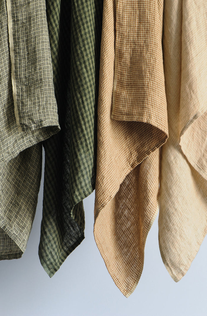 Sage Check Tea Towel
