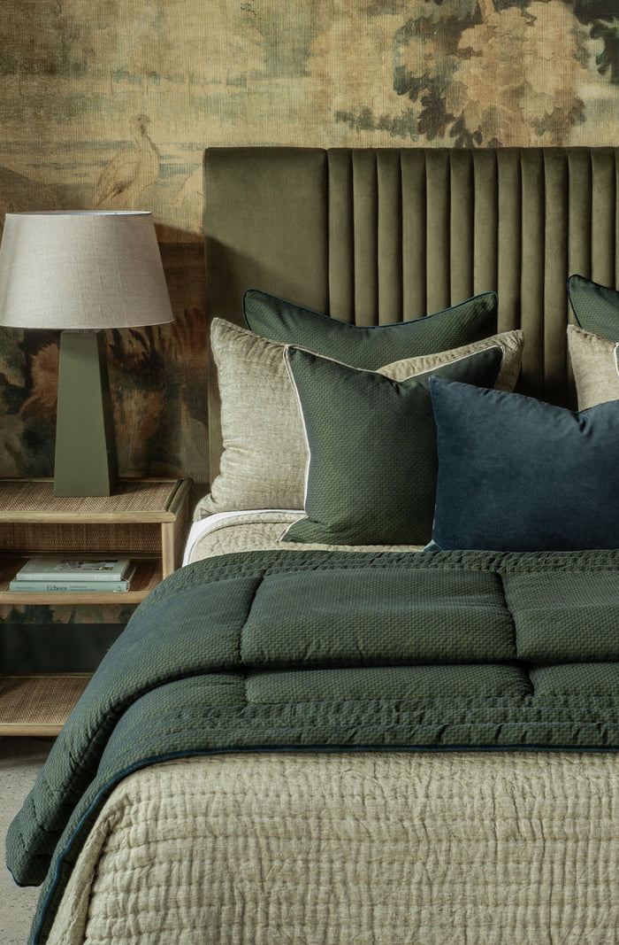 Riga Prussian Blue Cushion