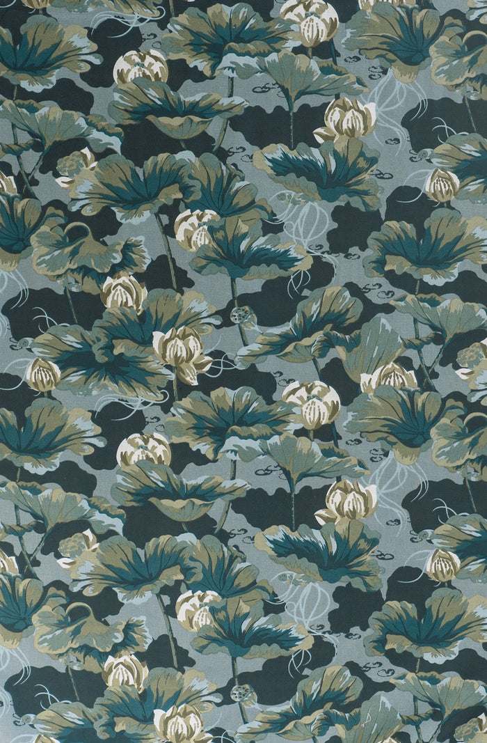 Waterlily Ocean Fabric