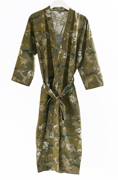 Waterlily Olive Housecoat