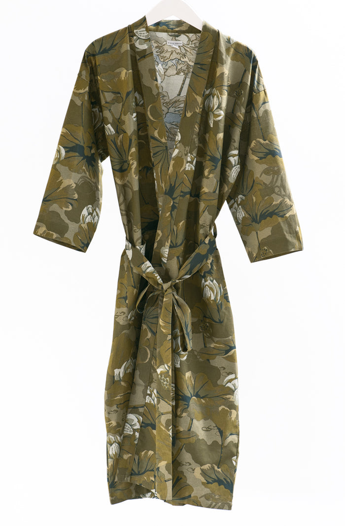 Waterlily Olive Housecoat