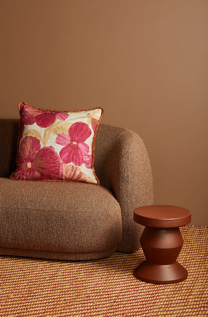 Wild Pansy Pink Cushion