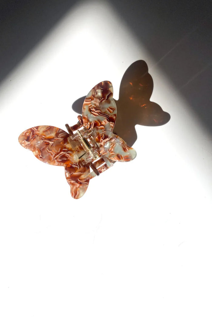 Claw Clip - Autumn Butterfly - Pink