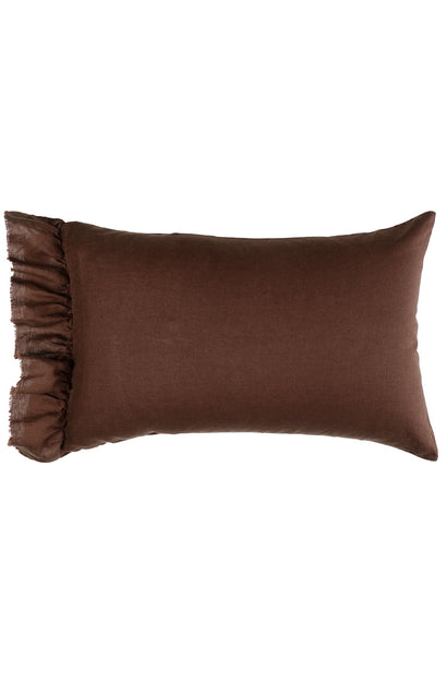 Chocolate Ruffle Pillowcase - Set of 2