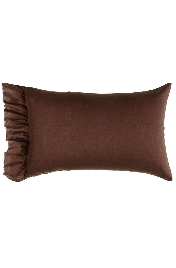 Chocolate Ruffle Pillowcase - Set of 2