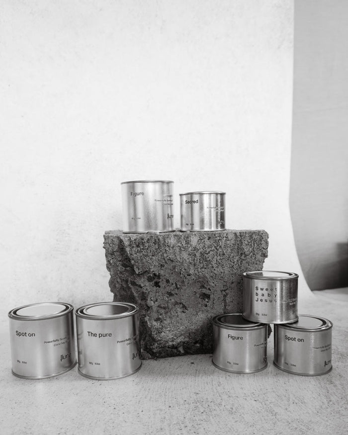 Tin Candle - Understated Beauti - Ylang Ylang, Lotus Blossoms, Patchouli, Camellias, Caramel, Sandalwood