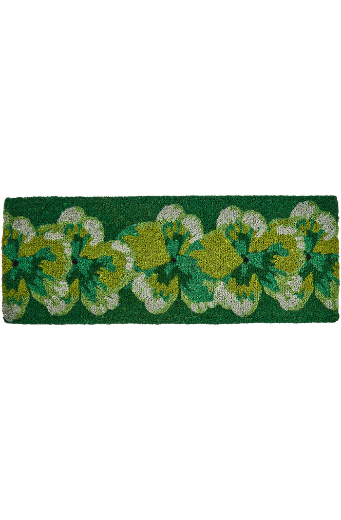 Pansy Green Long Door Mat