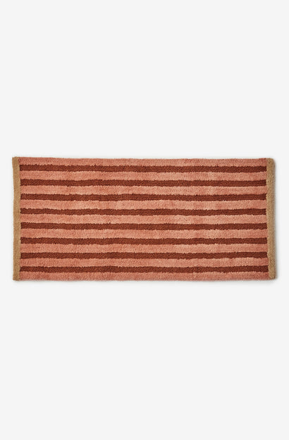 Stripe Terracotta Long Bath Mat