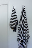 Black Stripe Bath Towel
