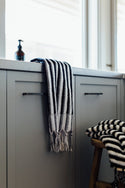 Black Stripe Hand Towel