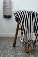 Black Stripe Bath Towel