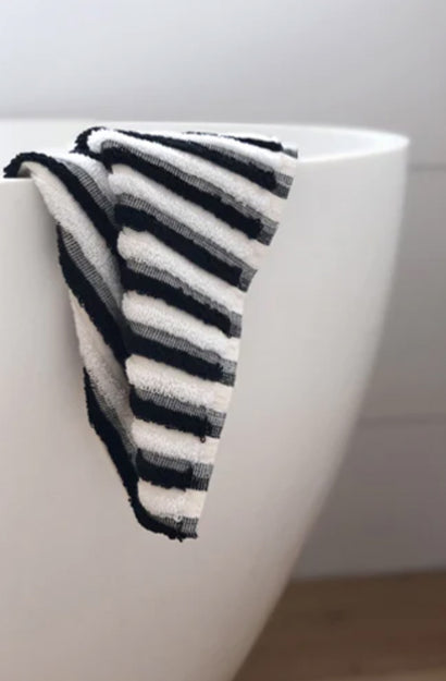 Black Stripe Face Cloth