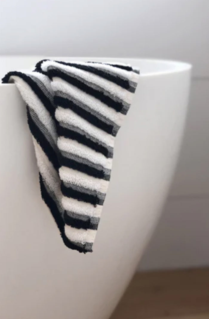 Black Stripe Face Cloth