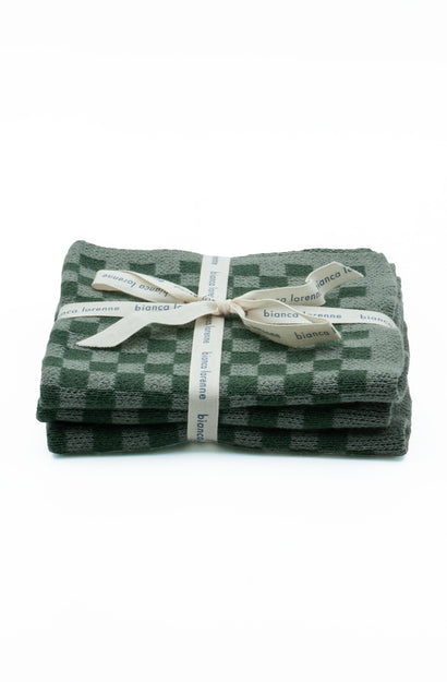 chekka sage washcloths - set of three