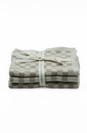 chekka taupe washcloths - set of three