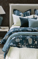mica prussian blue cushion