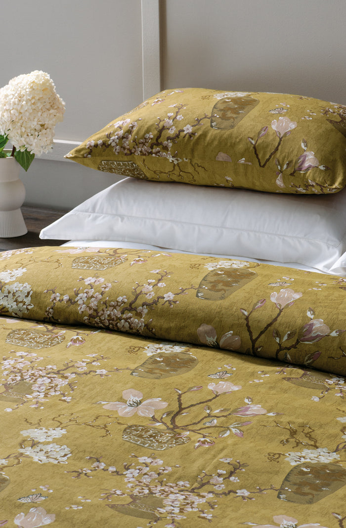 Ikebana Ochre Duvet Cover Set