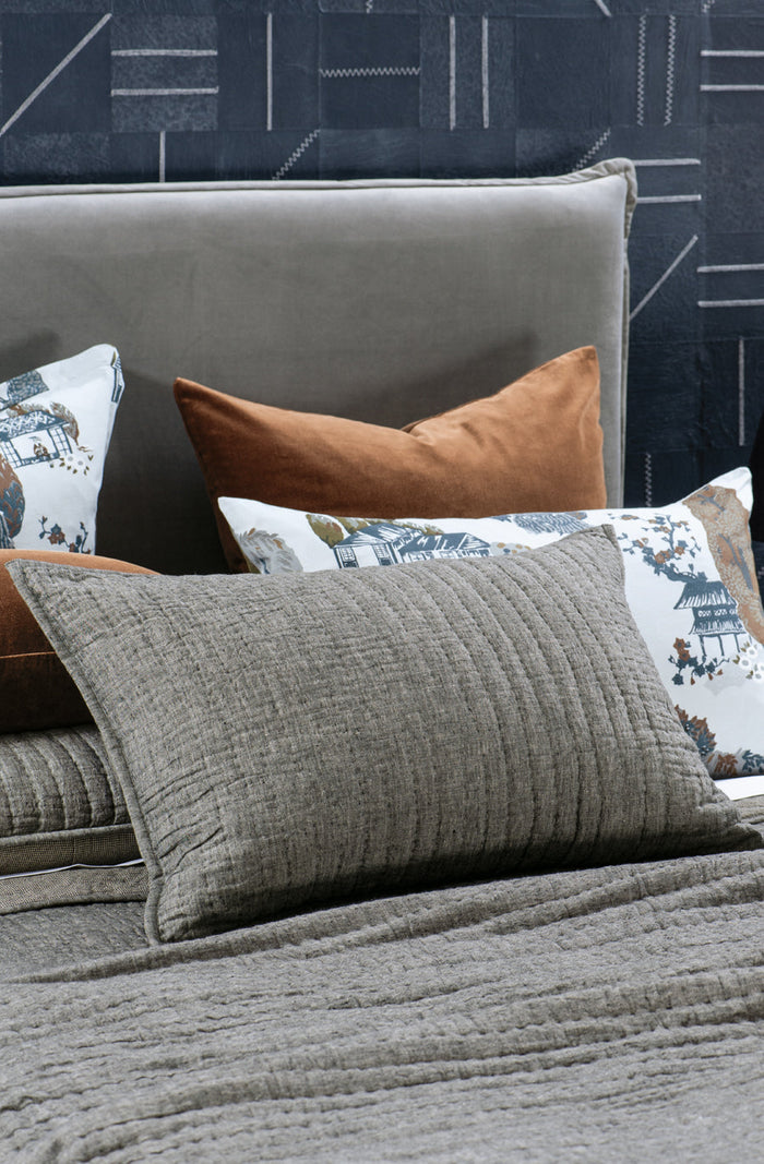 Misaka Charcoal Pillowcase Pair