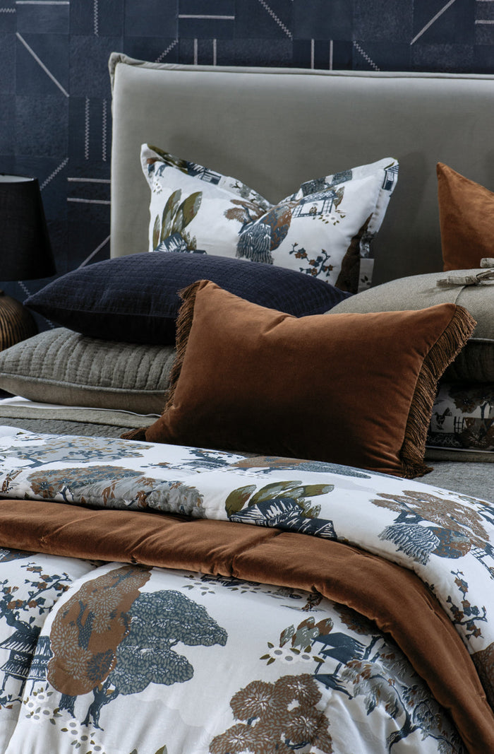 Misaka Charcoal Bedspread