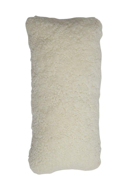new zealand short curly wool cushion - ivory