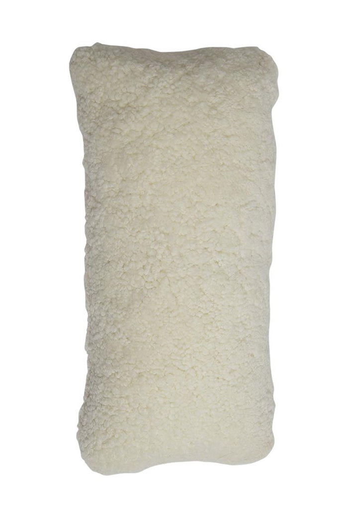 new zealand short curly wool cushion - ivory