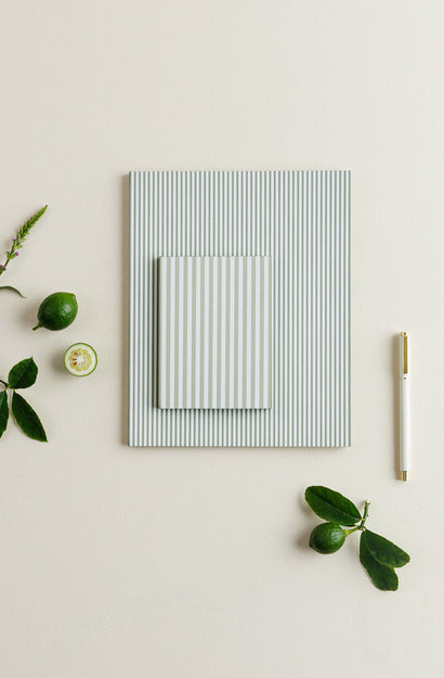 Grande Notebook - Olive Stripe