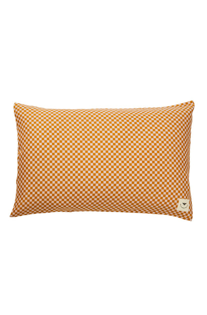 Tiny Checkers Tan Pillowcase - Set of 2