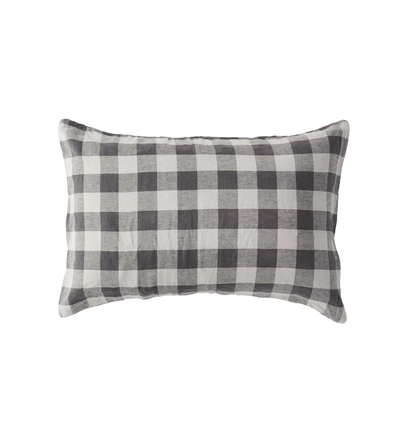 Licorice Gingham Standard Pillowcase - Set of 2