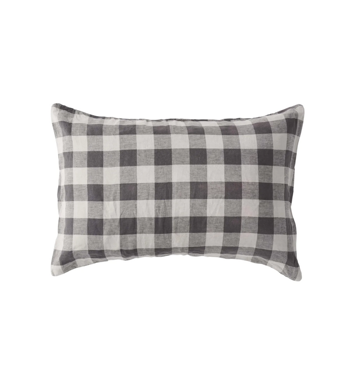 Licorice Gingham Standard Pillowcase - Set of 2