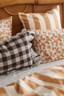 Licorice Gingham Ruffle Pillowcase - Set of 2