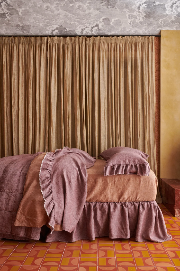 Aubergine Ruffle Pillowcase - Set of 2