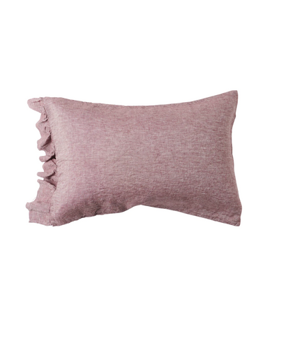 Aubergine Ruffle Pillowcase - Set of 2