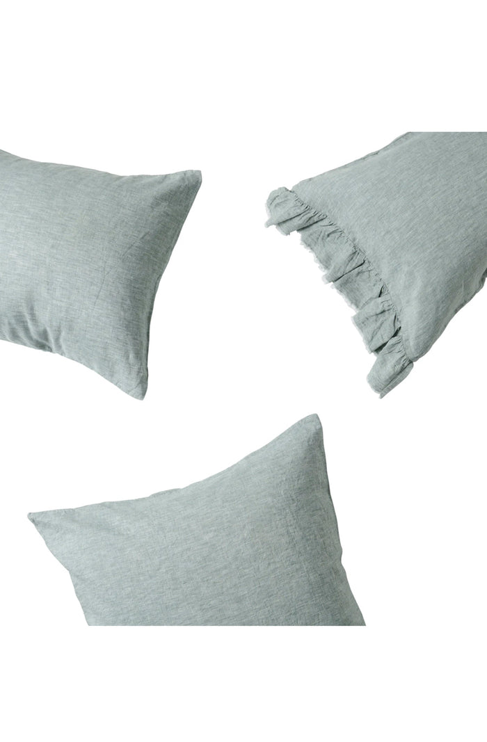 Fog Ruffle Pillowcase - Set of 2