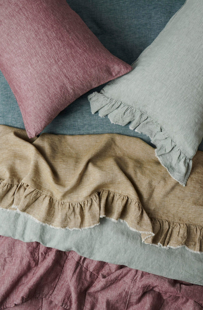 Fog Ruffle Pillowcase - Set of 2