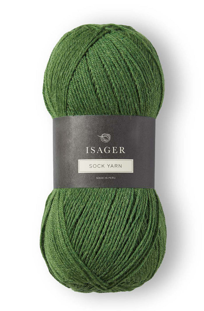 isager sock yarn emerald green 56 50g