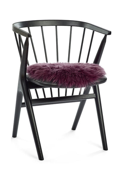 new zealand long wool seat cover - aubergine