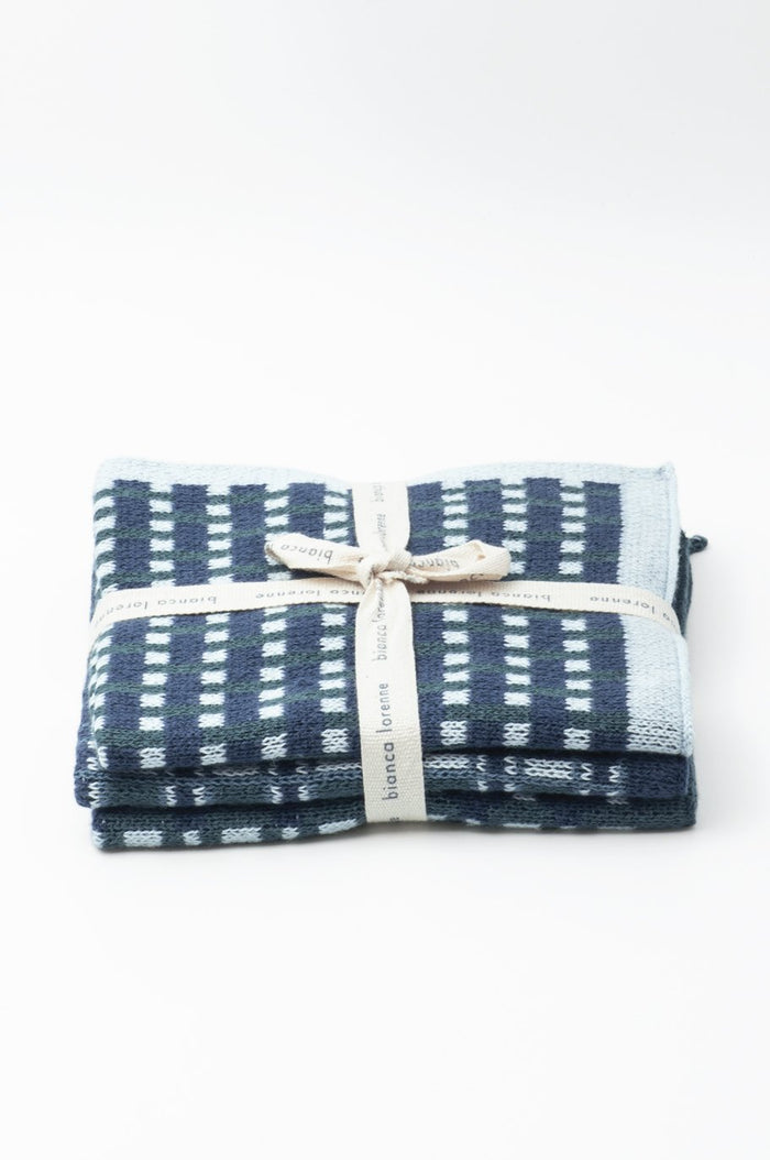 basento denim washcloths - set of three