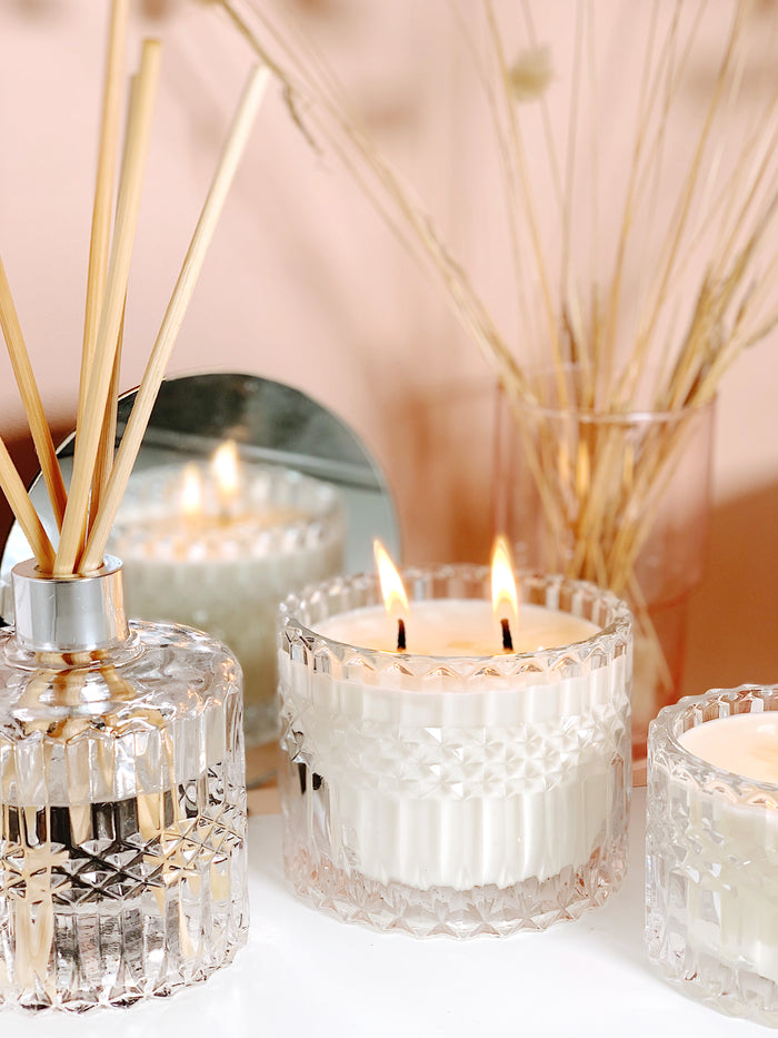 Candle - Rose Quartz - Peonies + Fresh Roses