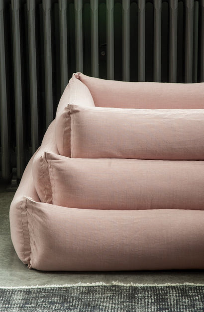 pink chambray pet beds