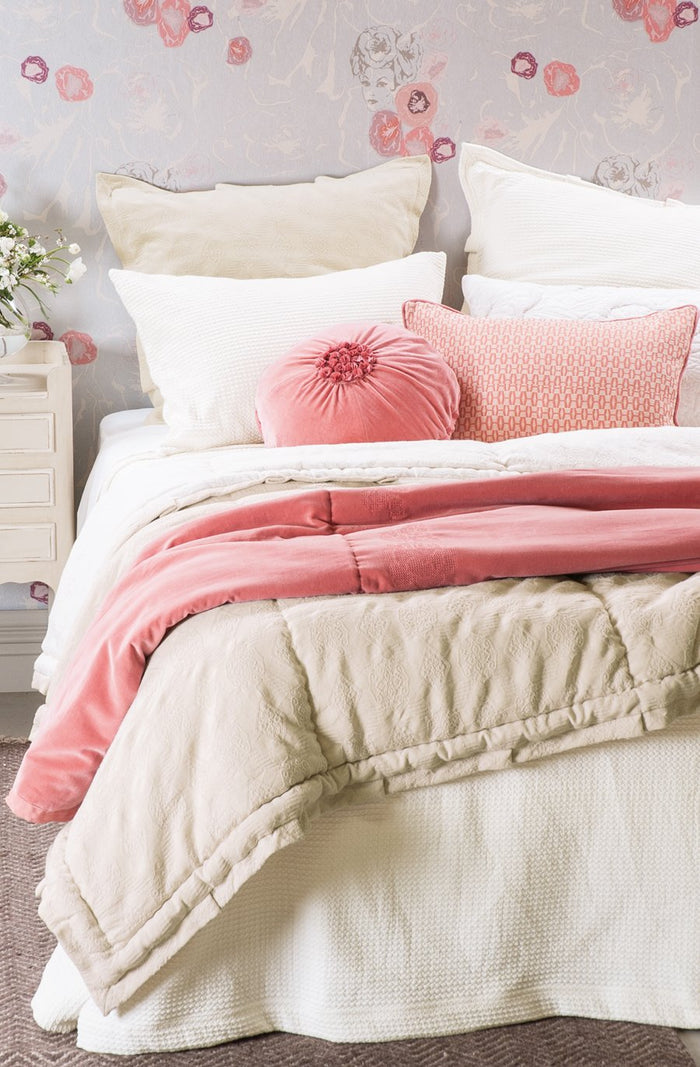 valentina ivory matelasse pillowcase