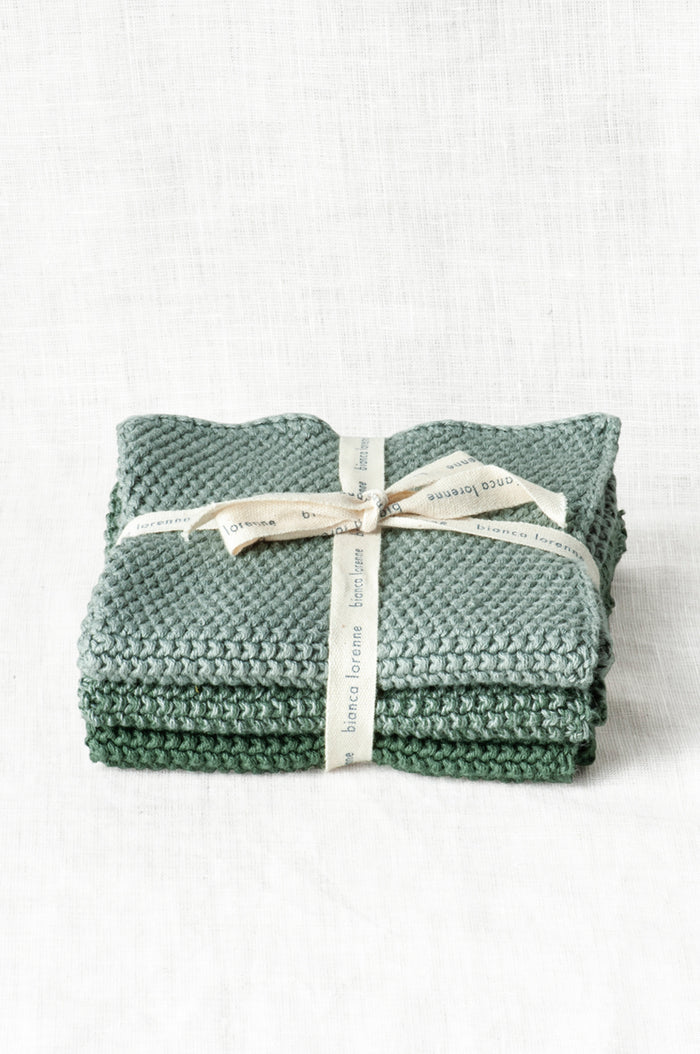 lavette sage washcloths - set of three