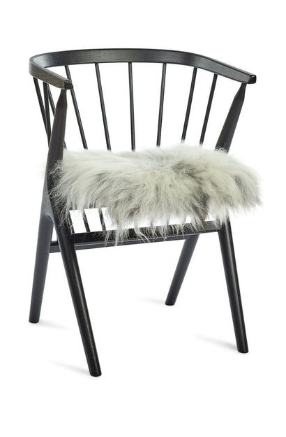 icelandic long wool seat cover - natural grey