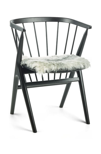 icelandic short wool seat cover - natural grey