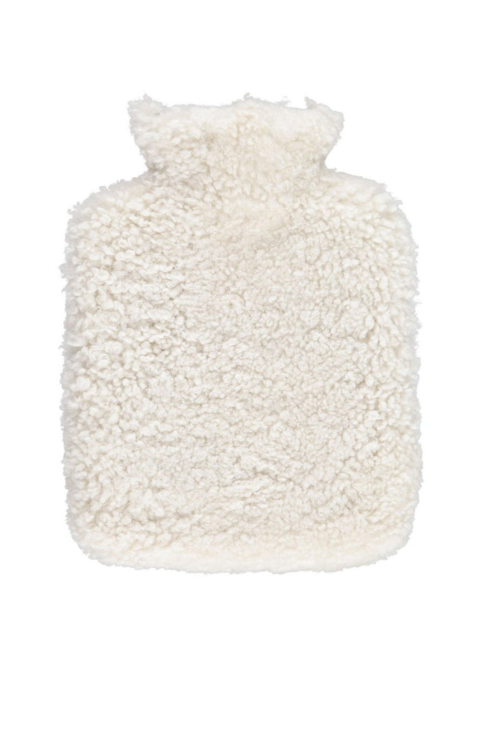 New Zealand Short Wool Hot Water Bottle - Pearl