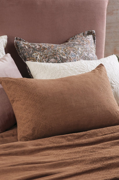 Sashiko Cinnamon Pillowcase