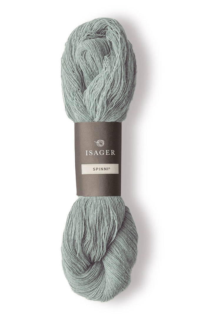 spinni tweed ice blue on grey 10s