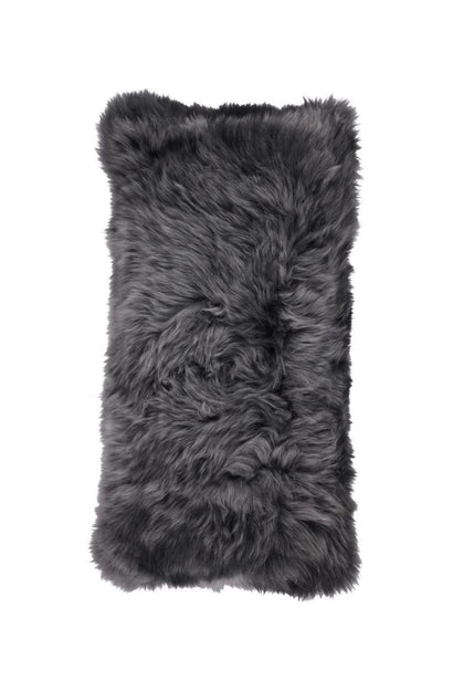 new zealand long wool cushion - steel