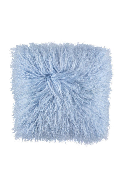tibetan sheepskin cushion - summer sky